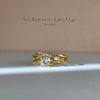 Leaves Stacked Duo Rings - Gold